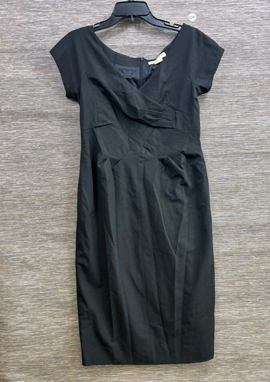 Michael Michael Kors Wrap Dress Womens Size 8 Black Short Sleeve Knee Length